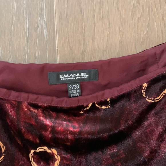 Emanuel Ungaro crushed velvet style full length skirt. - Picture 2 of 5